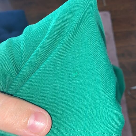 Bebe Green V-Neck Shirred Dress - Picture 15 of 15